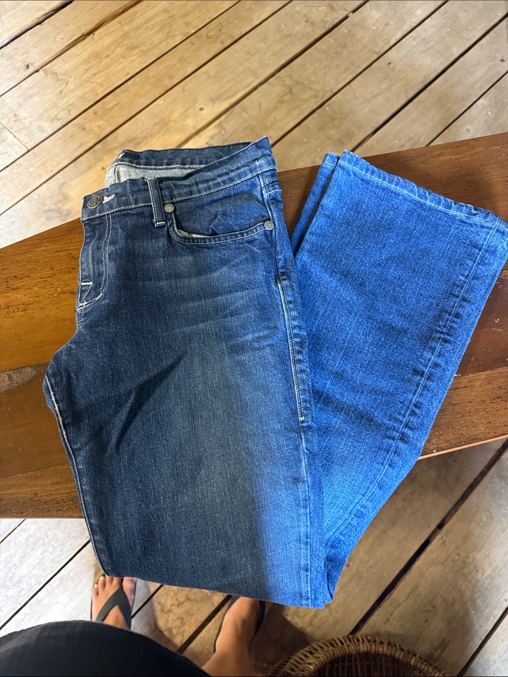 Rock & Republic Men's Straight Leg Blue Denim Jeans